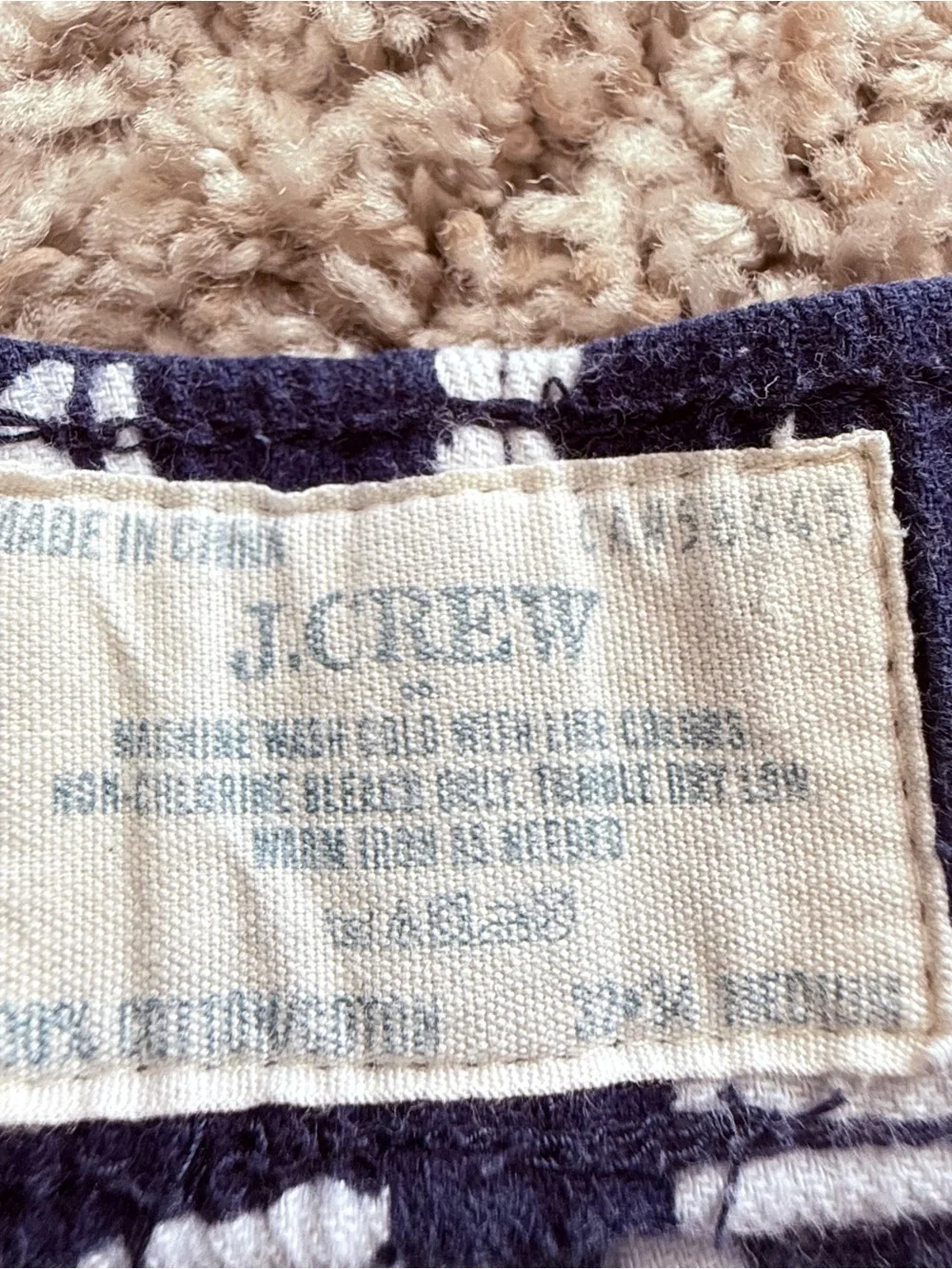 J.Crew Men’s Pajama Pants XL Navy Blue Dog Print Cotton Flannel Lounge